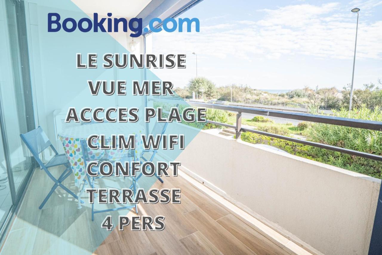 Le Sunrise Vue Mer Acces Plage- Spacieux-2 Terrasses-Wifi - Confort -Top Pros Servicesconciergerielagrandemotte La Grande-Motte Eksteriør bilde